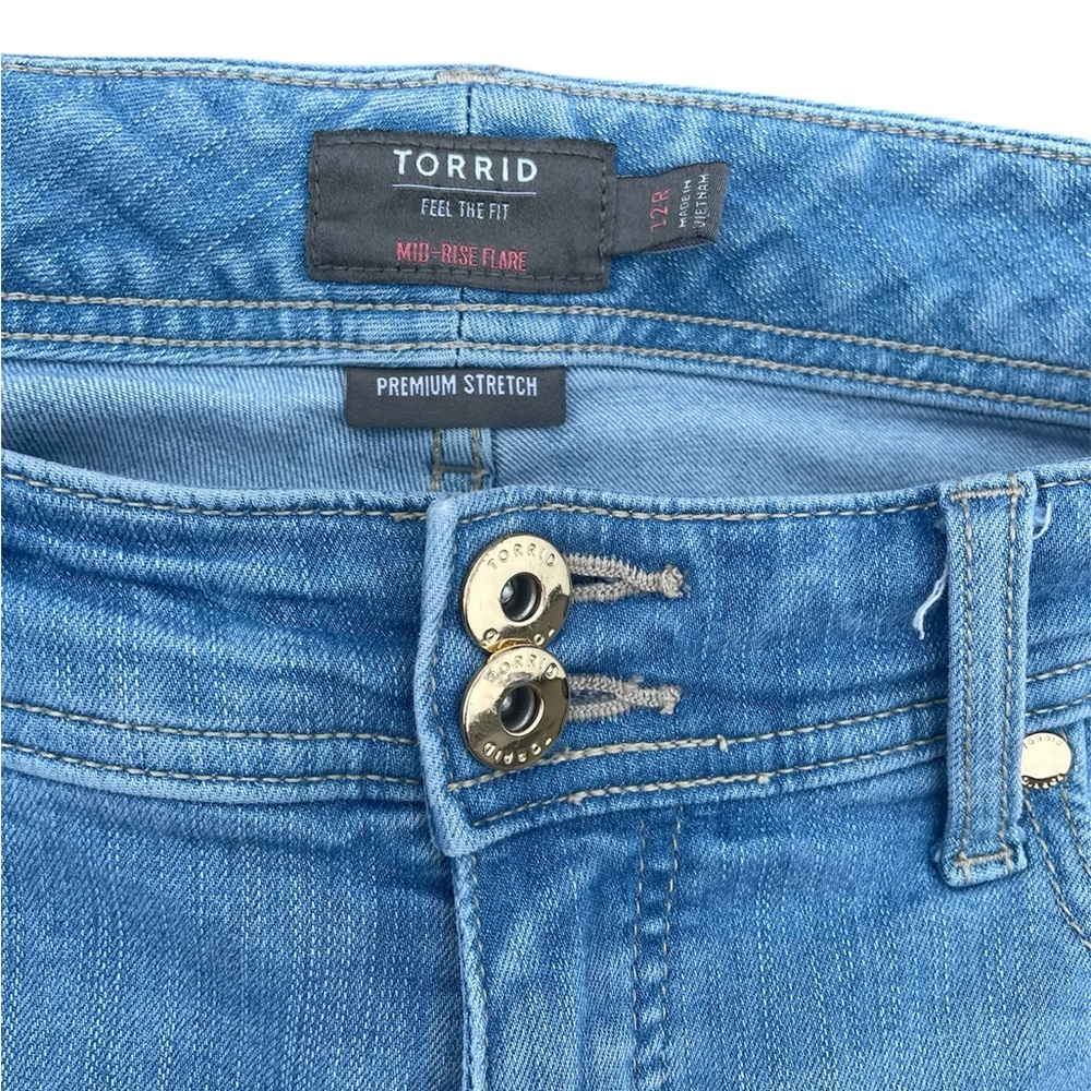 Torrid Mid-Rise Premium Stretch Flare Jeans - Picture 5 of 8